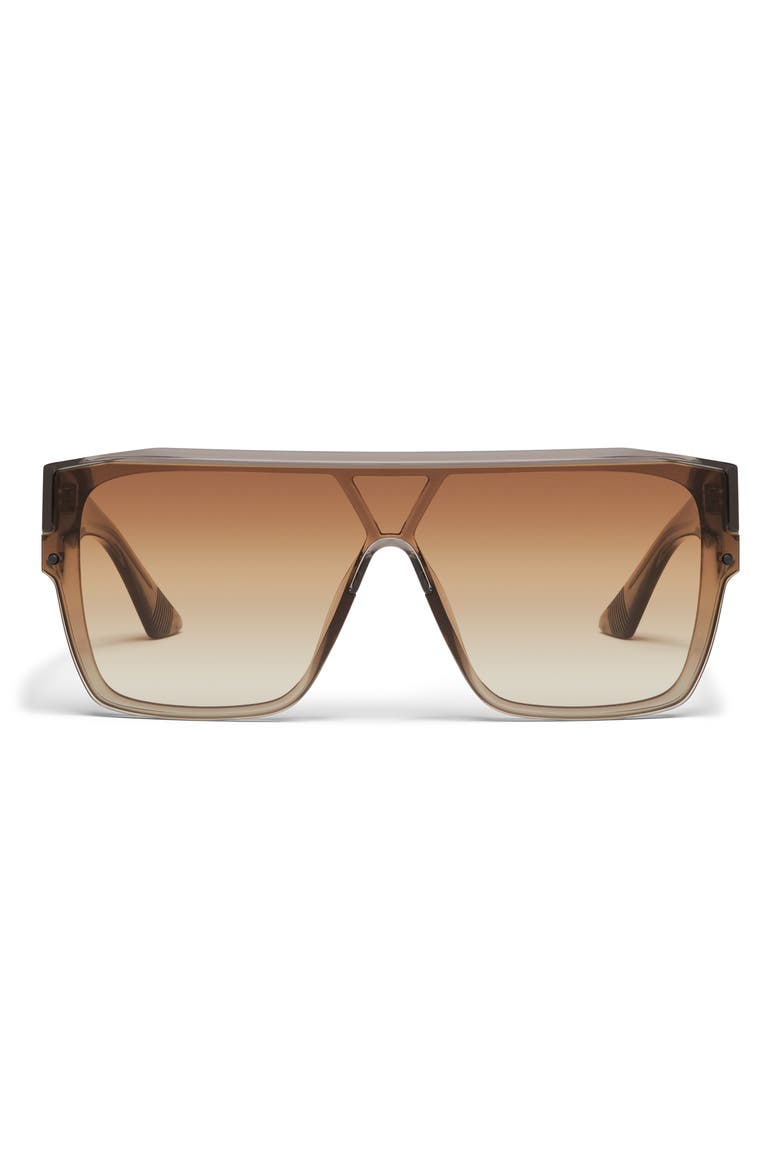 Tempo 149mm Shield Sunglasses, Main, color, GREY/ SEPIA