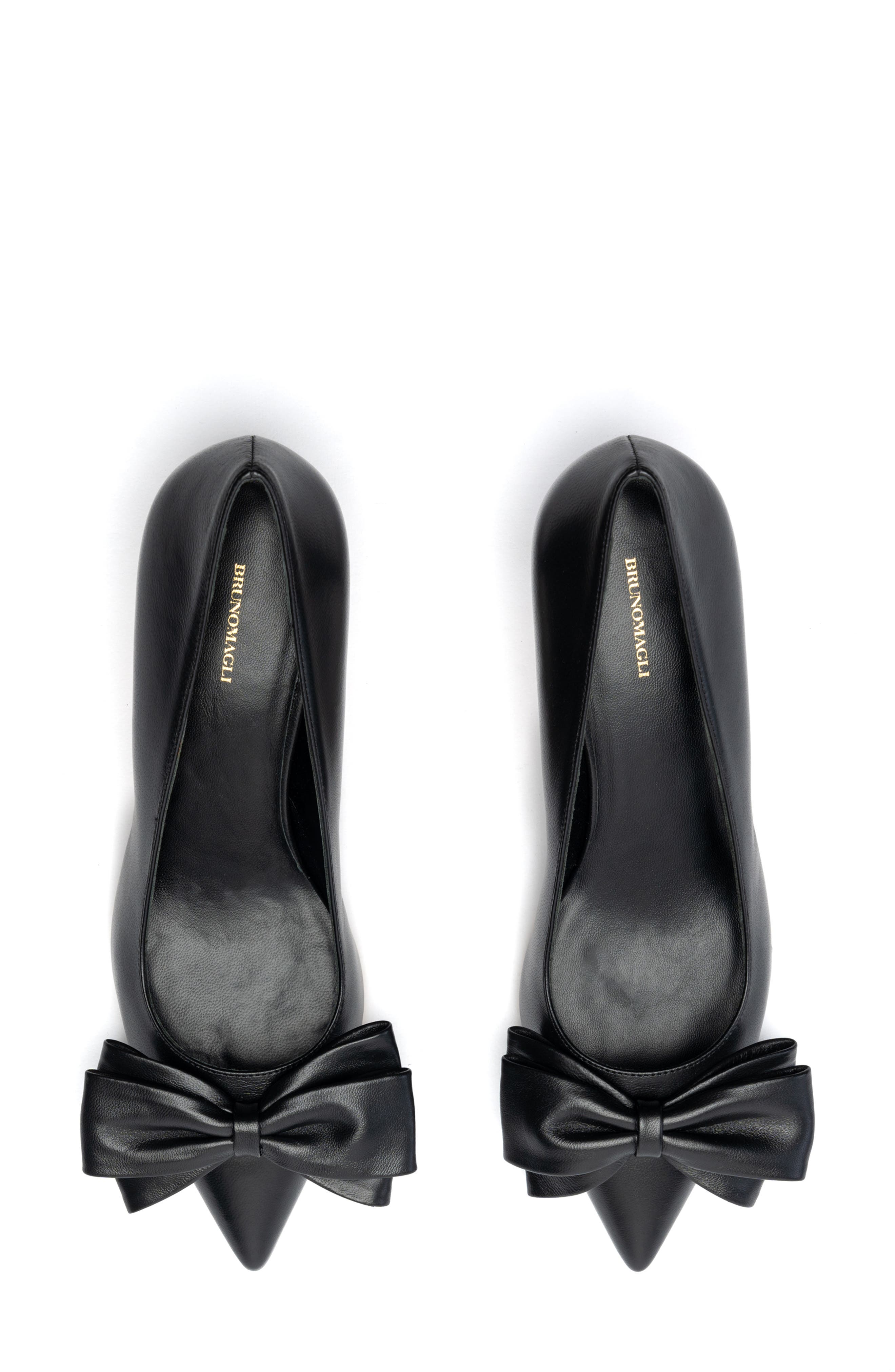 Bruno Magli Nadia Pointed Toe Kitten Heel Pump, Alternate, color, Black