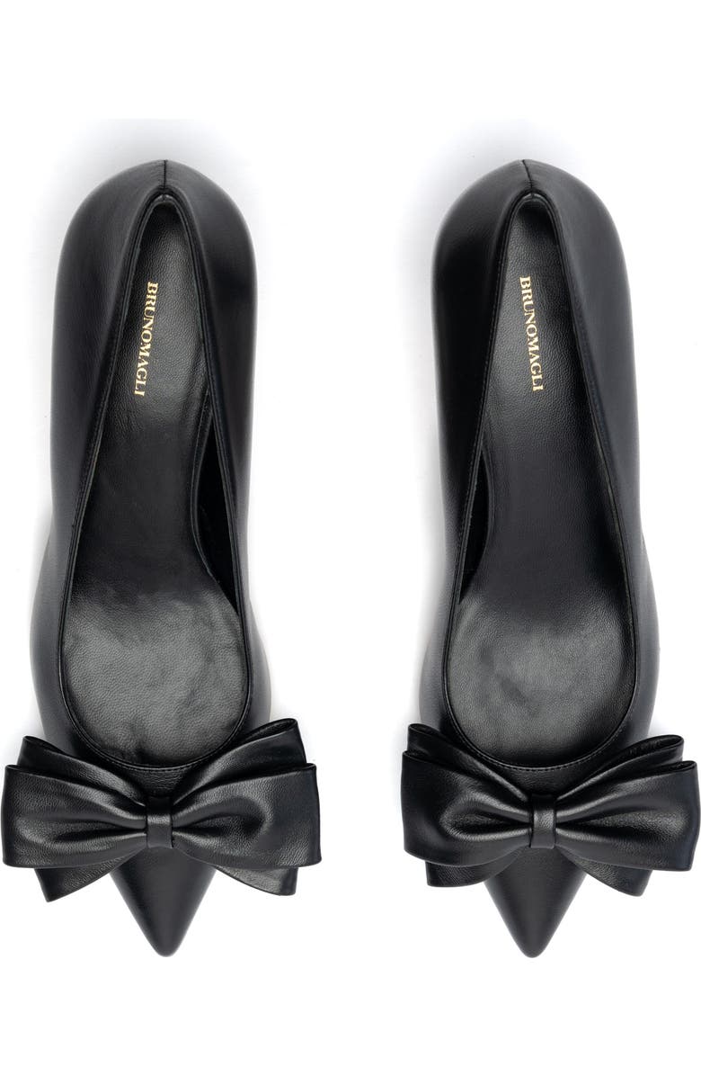 Bruno Magli Nadia Pointed Toe Kitten Heel Pump, Alternate, color, Black