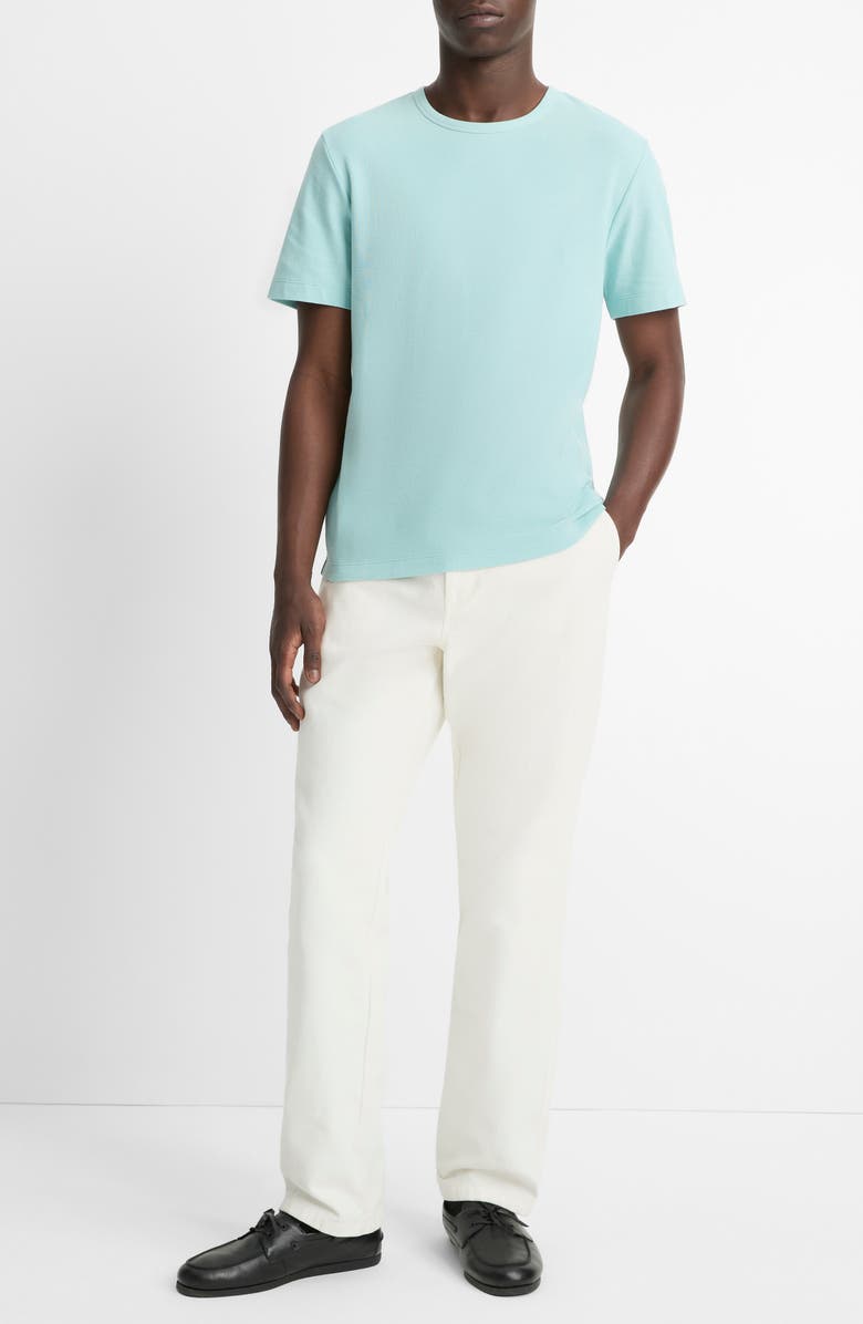 Vince Pima Cotton Piqué T-Shirt, Alternate, color, Aqua