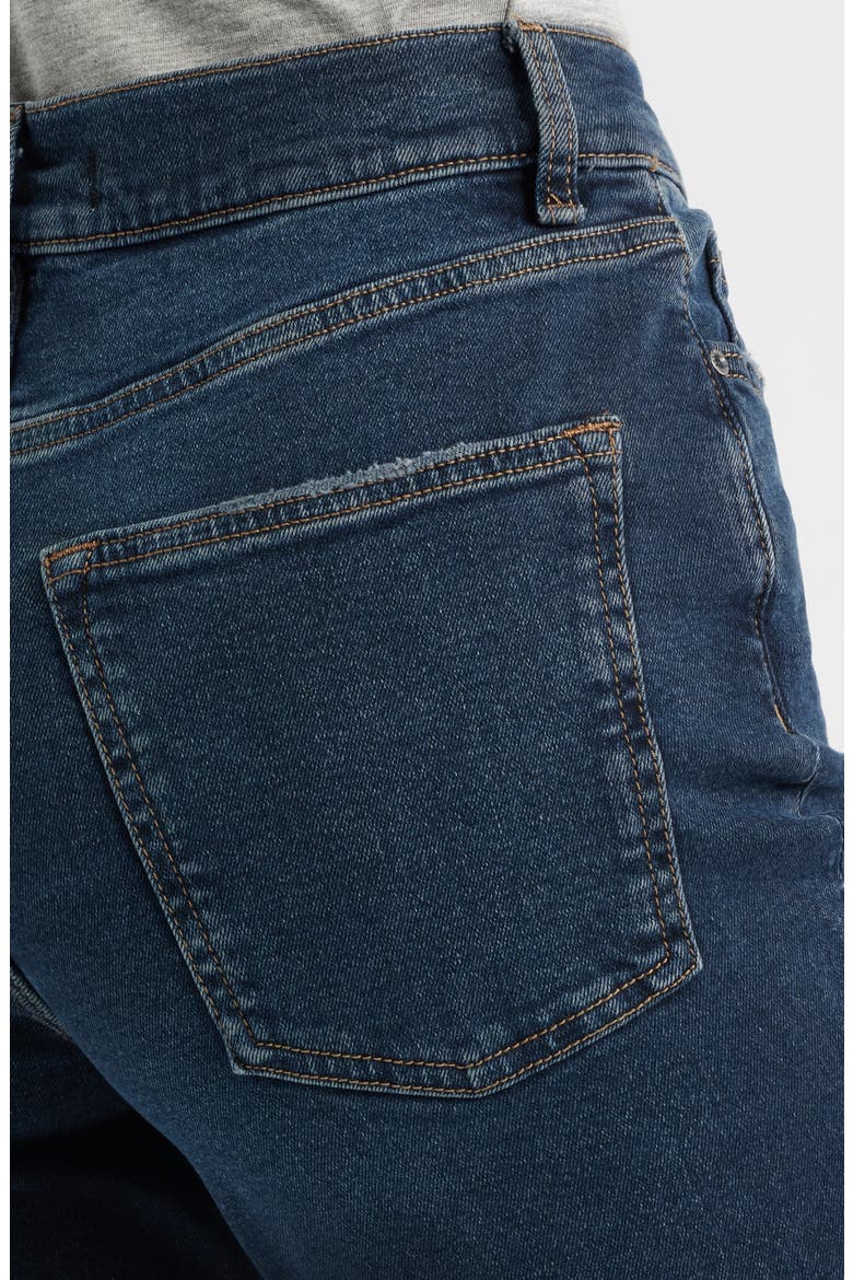 RFD Raw Hem High Waist Straight Leg Jeans, Alternate, color, DEEP WATERS