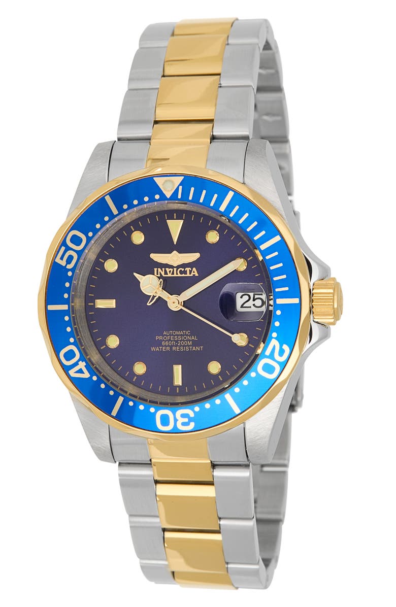 INVICTA Pro Diver Automatic Bracelet Watch, 40mm x 14mm, Main, color, Blue