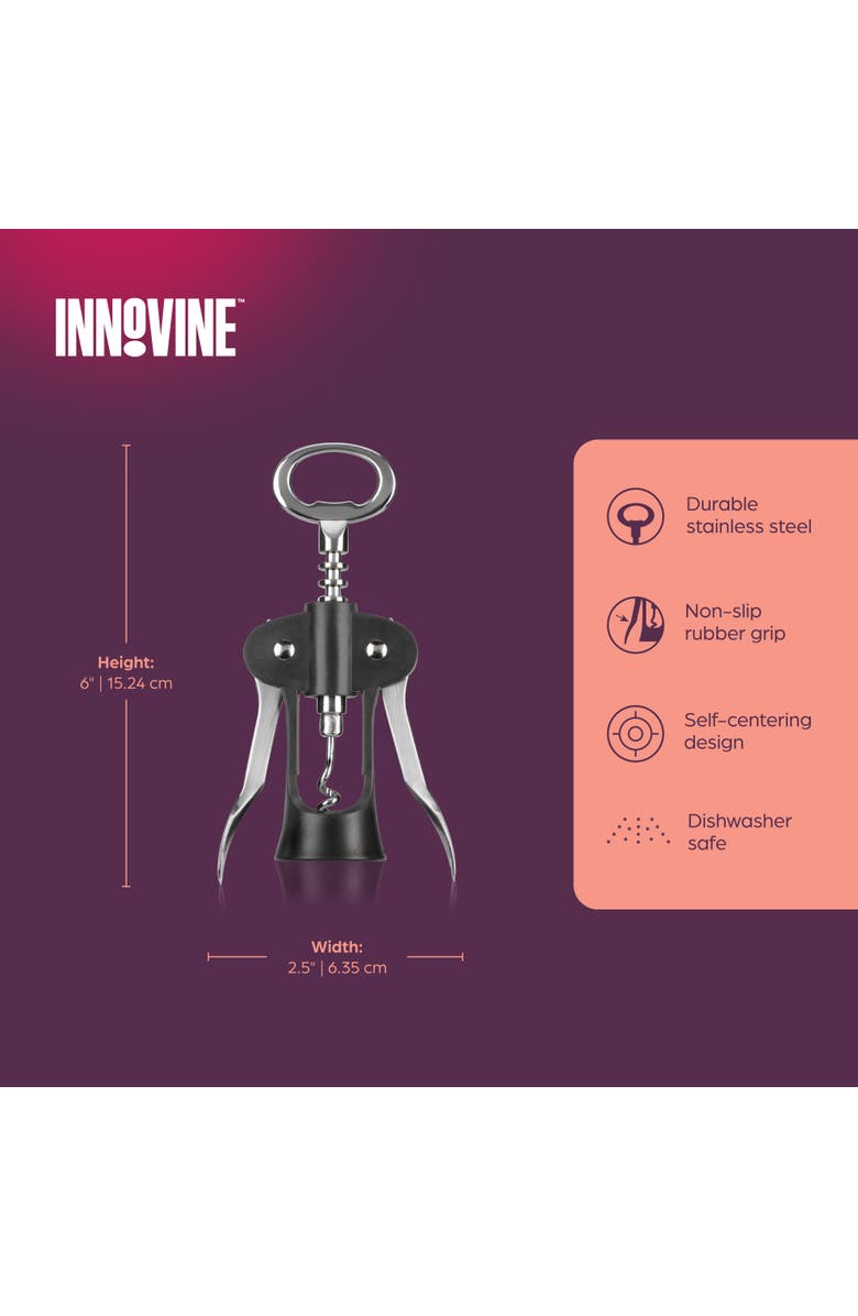 Innovine Winged Corkscrew, Alternate, color, Silver