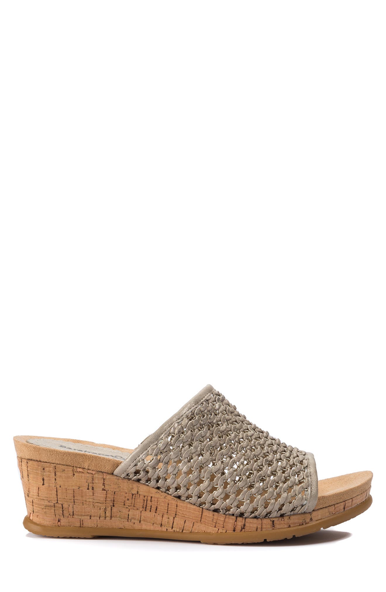 BARETRAPS Flossey Wedge Sandal, Alternate, color, Champagne
