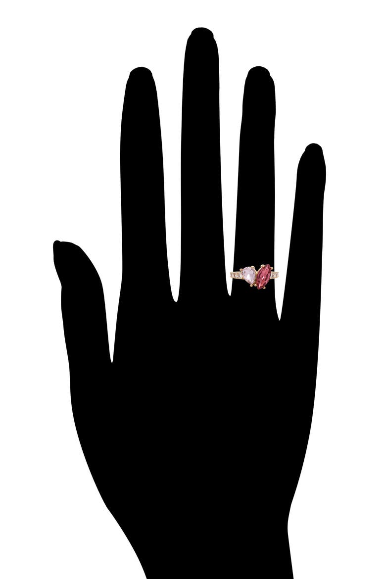 Marquis Cubic Zirconia Ring, Alternate, color, PINK