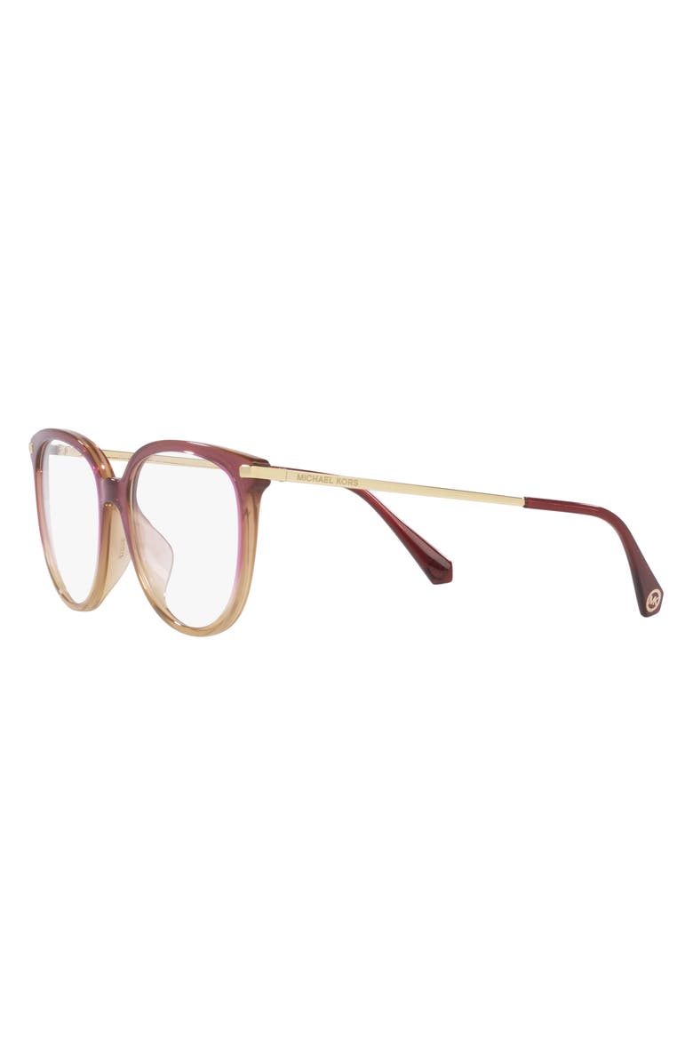 Michael Kors Westport 54mm Round Optical Glasses, Alternate, color, Rose