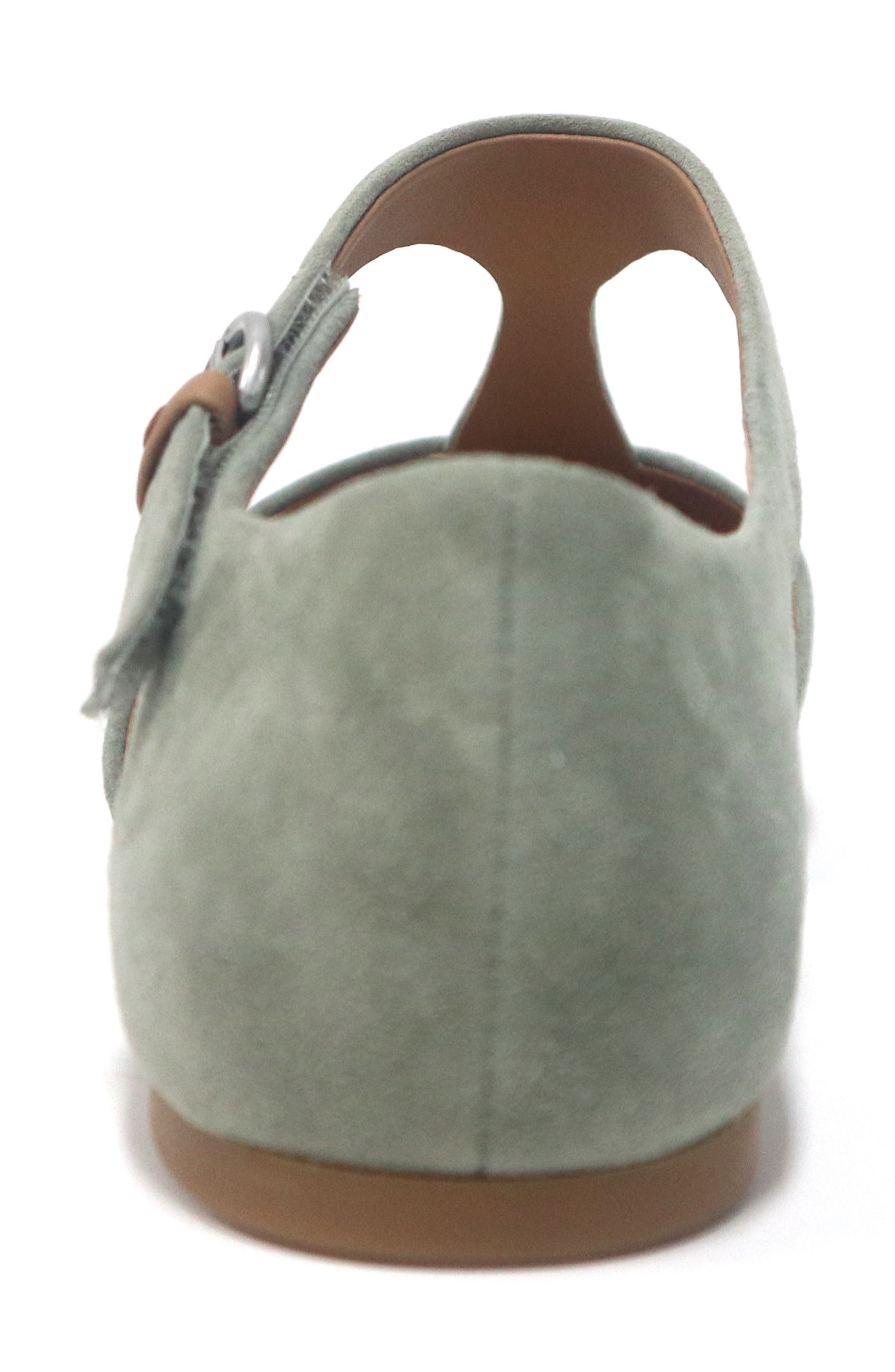 Wyatt T-Strap Flat, Alternate, color, SAGE SUEDE