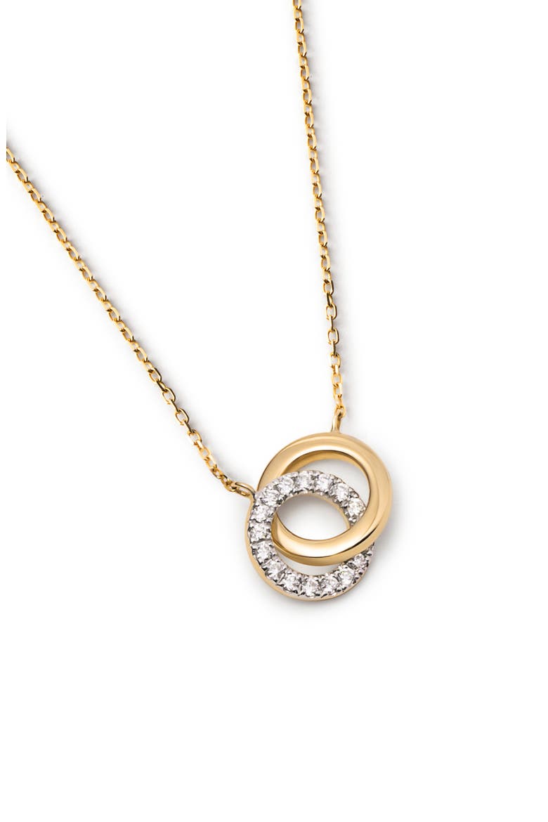 Solid Yellow Gold - Duo Links Diamond Necklace, Alternate, color, Gold
