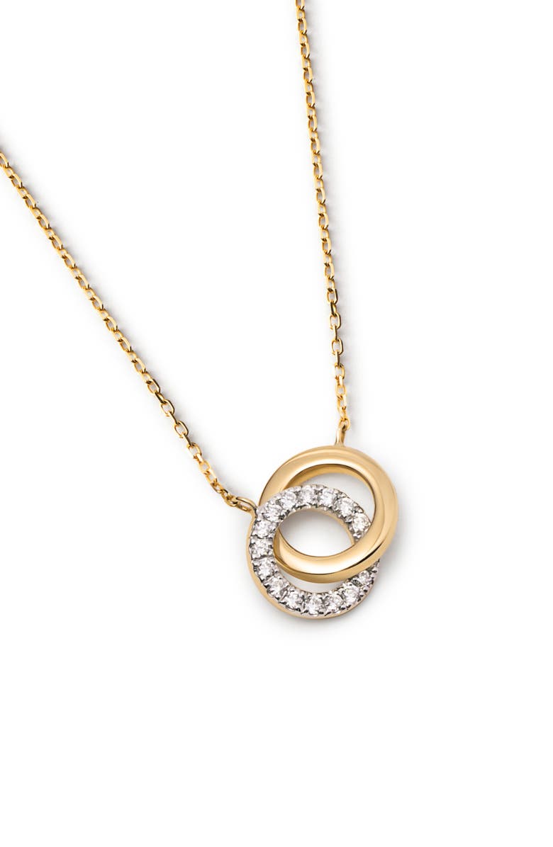 Ana Luisa Solid Yellow Gold - Duo Links Diamond Necklace, Alternate, color, Gold