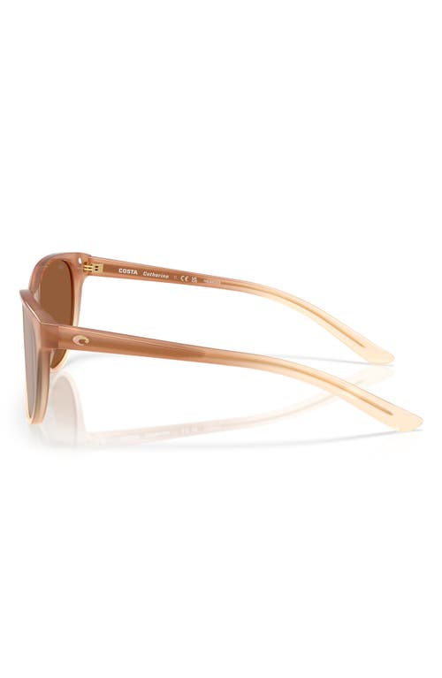 Costa Del Mar Catherine 57mm Polarized Phantos Sunglasses In Sandbar/copper Silver 580g