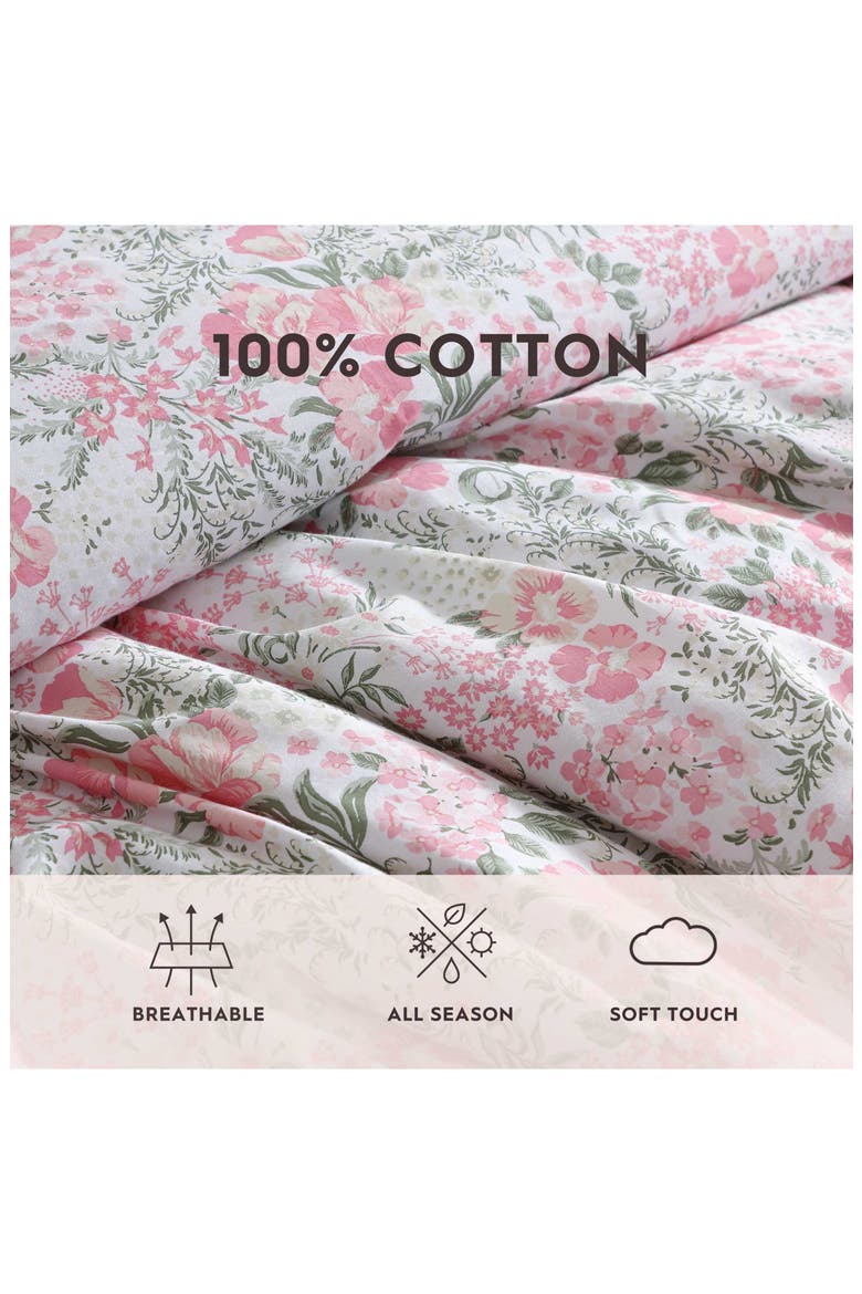 Heather Garden Comforter Set, Alternate, color, PINK