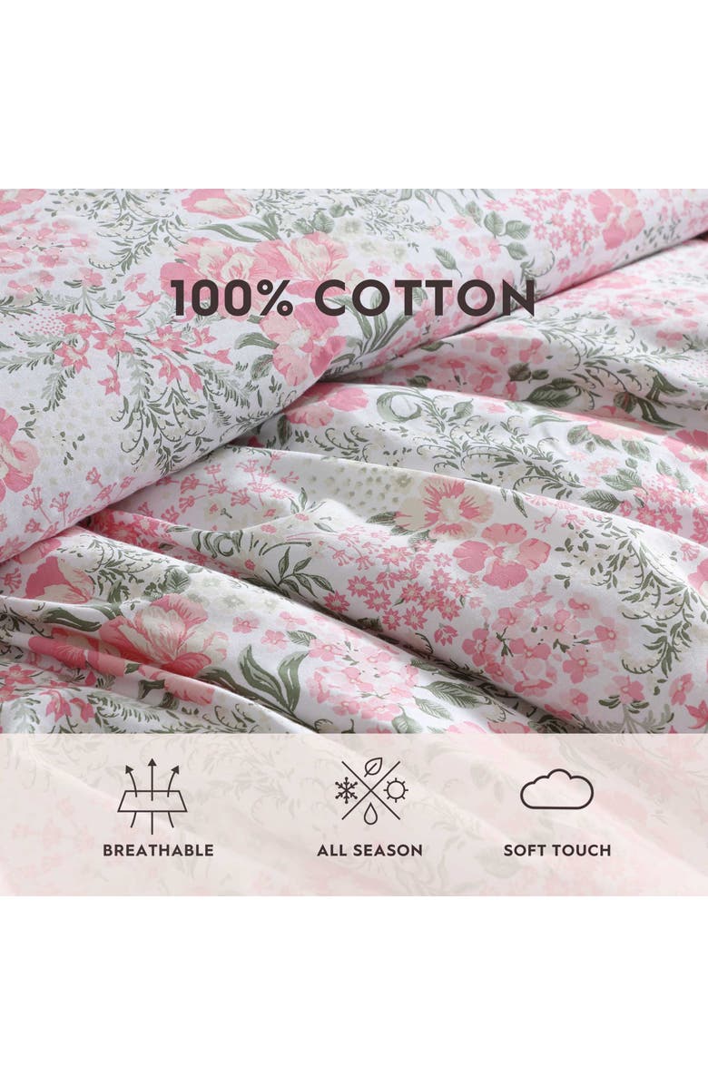 Laura Ashley Heather Garden Comforter Set, Alternate, color, Pink