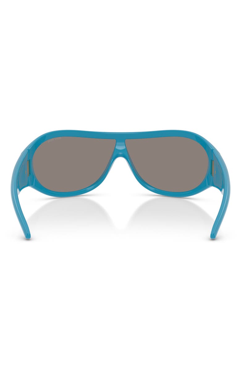 Miu Miu Runway Irregular Sunglasses, Alternate, color, Blue / Dark Grey
