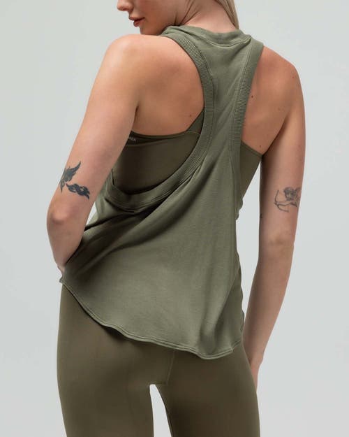 Reformer The Loose Racerback Tank Top In Green
