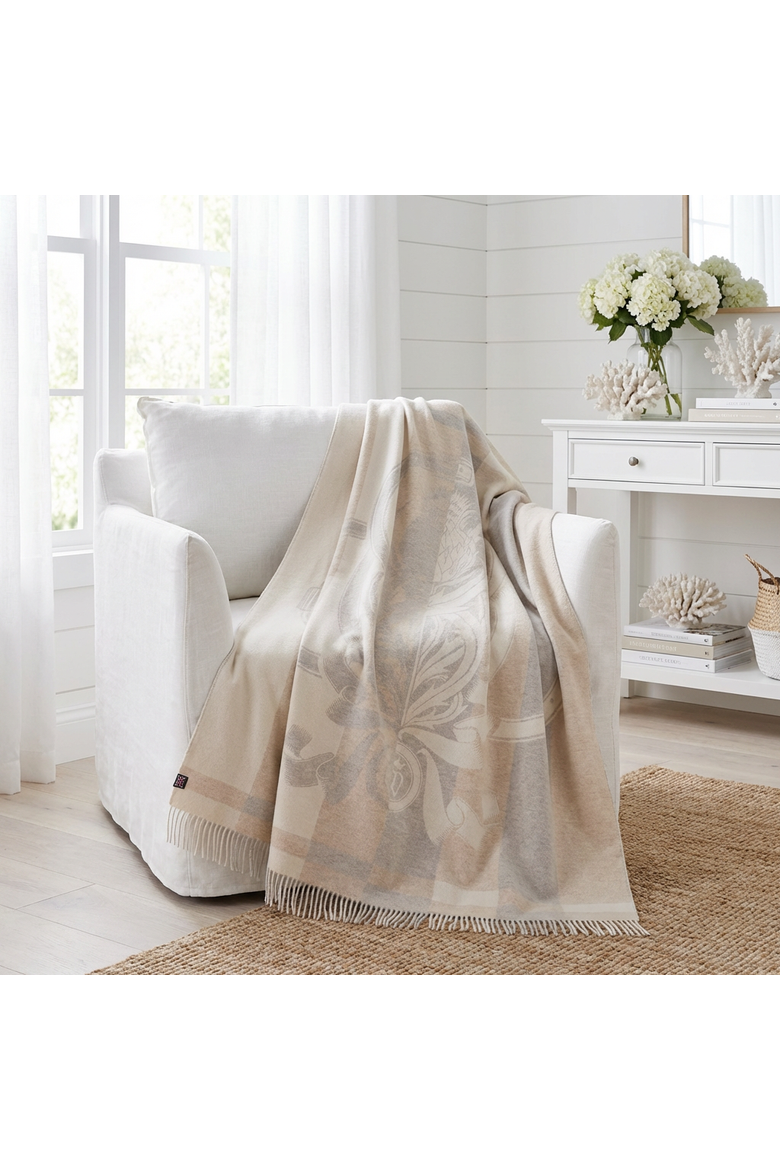 Thistle Reign Reversible Throw, Alternate, color, Beige