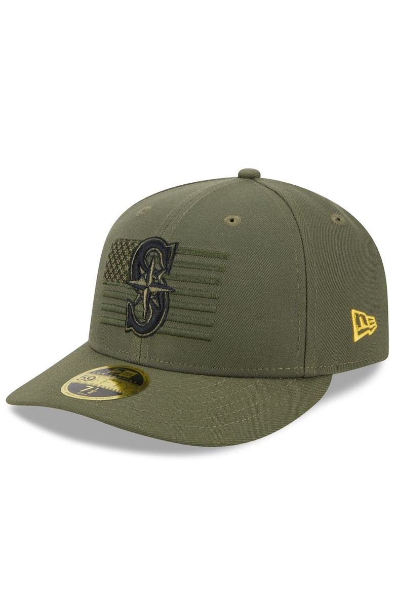New Era Men's New Era Green Seattle Mariners 2023 Armed Forces Day Low Profile 59FIFTY Fitted Hat, Alternate, color,