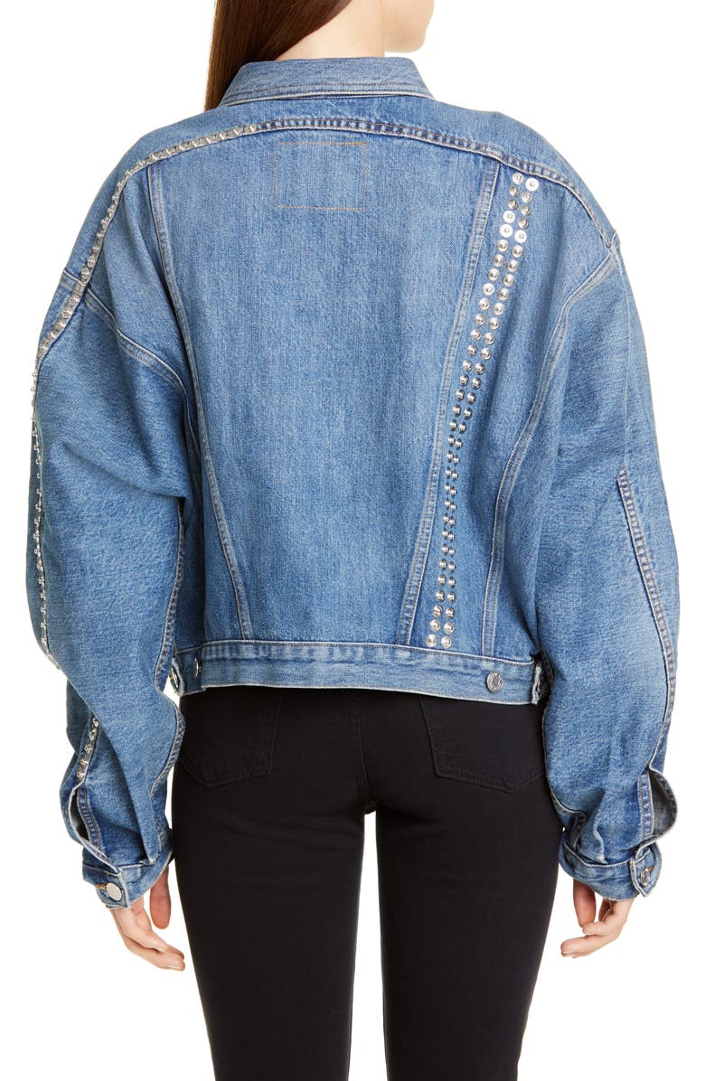 Martine Rose Displaced Denim Jacket, Alternate, color,