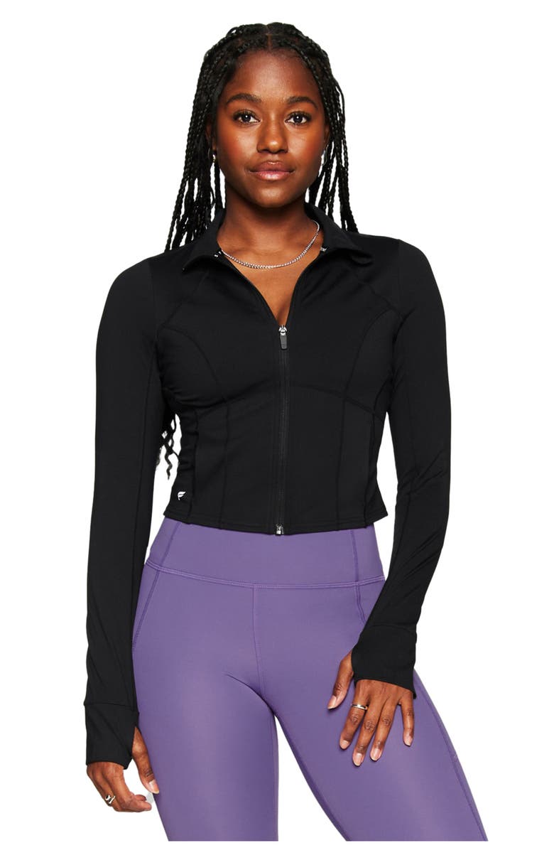 Fabletics Perfect Storm Cropped Train Jacket, Alternate, color,