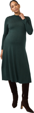 Ingrid & Isabel Long Sleeve Fit-and-Flare Sweater Maternity Midi Dress