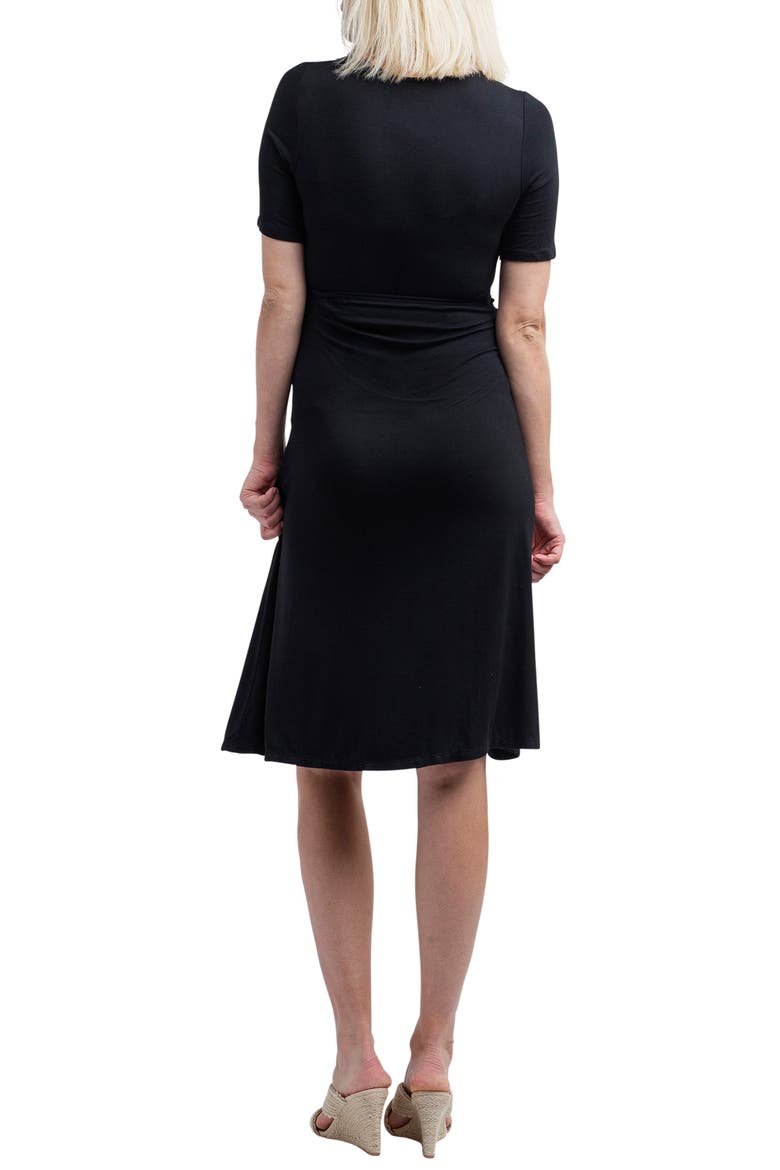Maya Wrap Maternity Dress, Alternate, color, BLACK