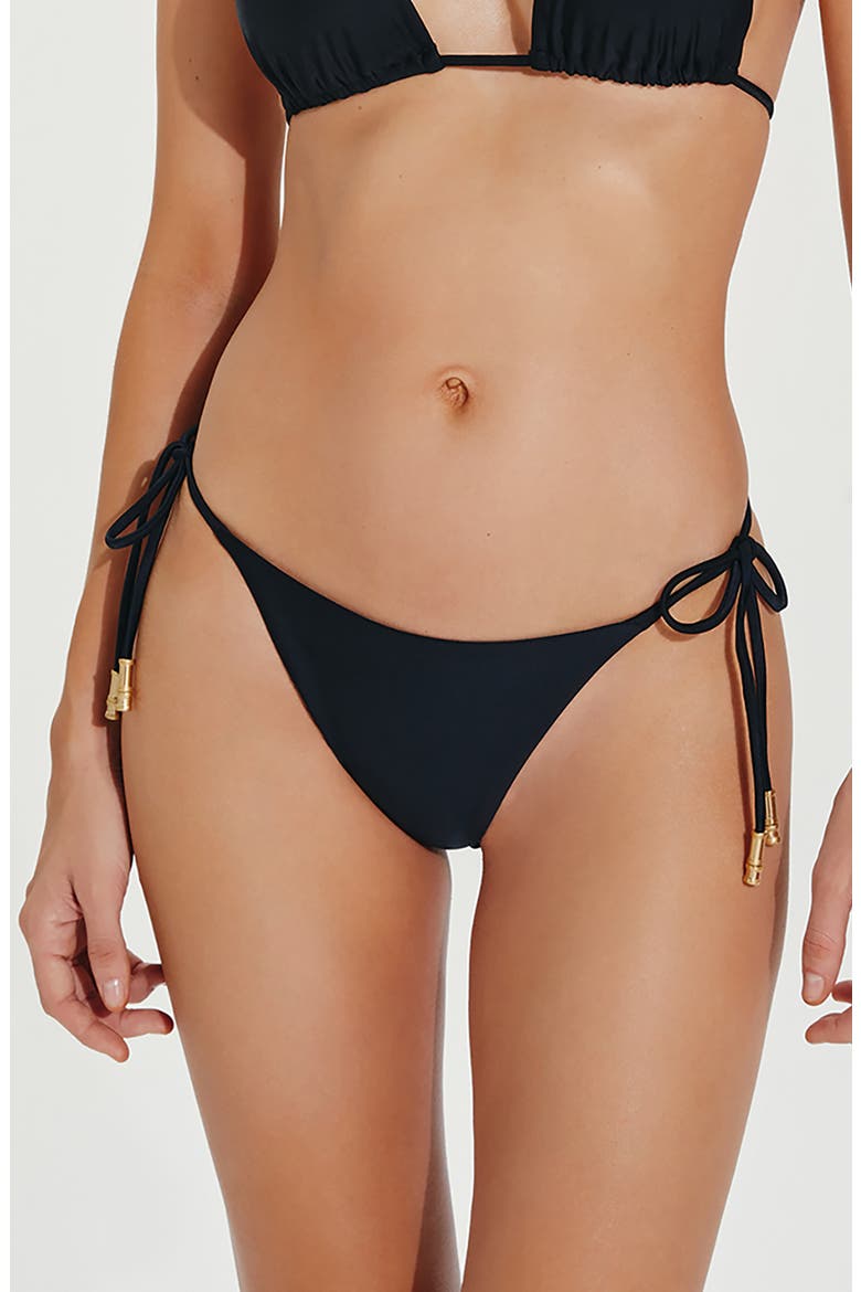 Lucy Tie Side Full Bikini Bottoms, Main, color, BLACK
