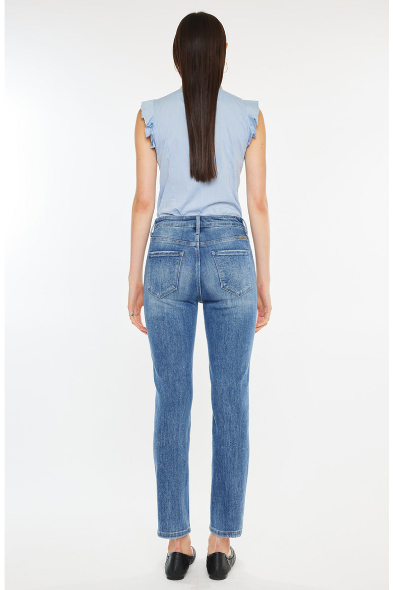 Maddy Essentials High Rise Slim Straight Leg Jeans, Alternate, color, Medium Wash