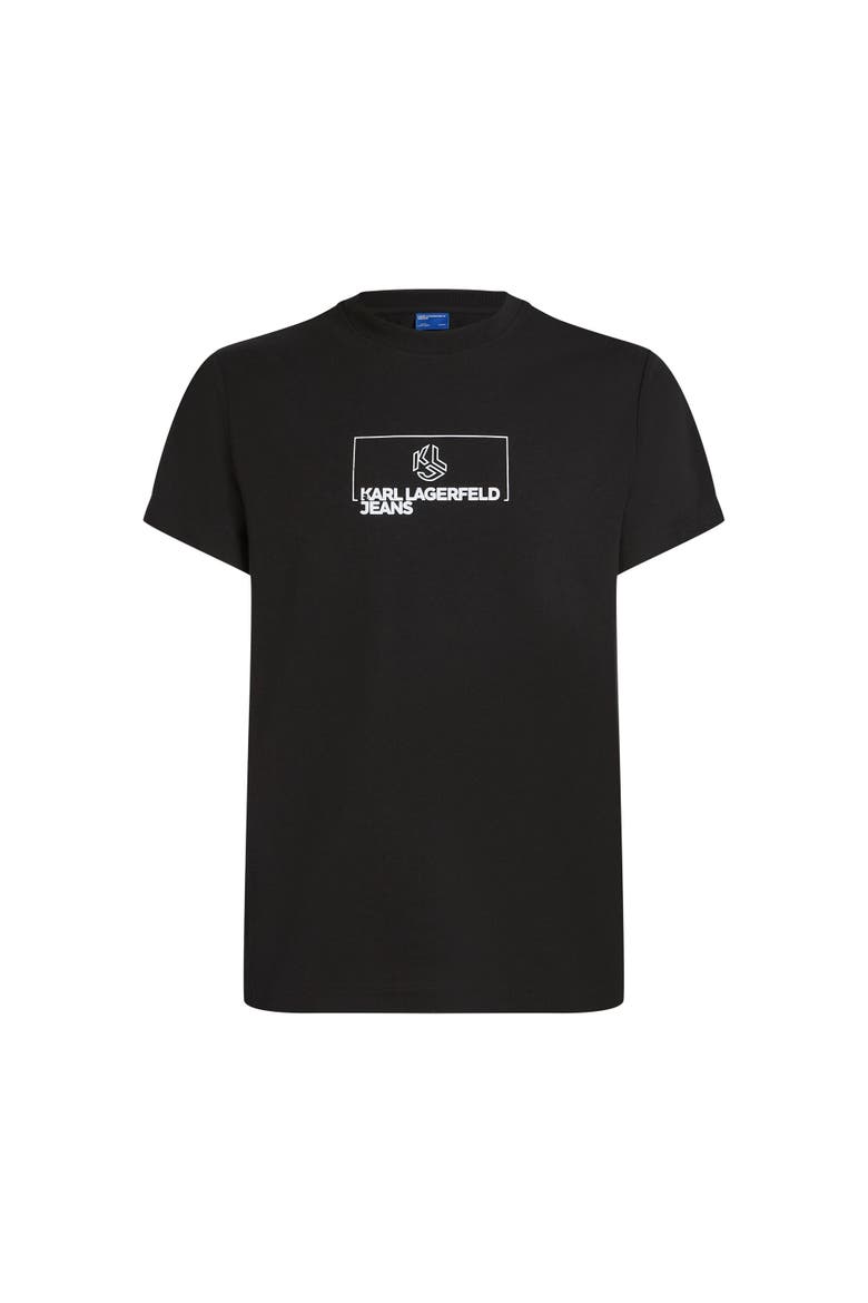 Men's Slim-Fit Outline Logo T-Shirt, Alternate, color, Black
