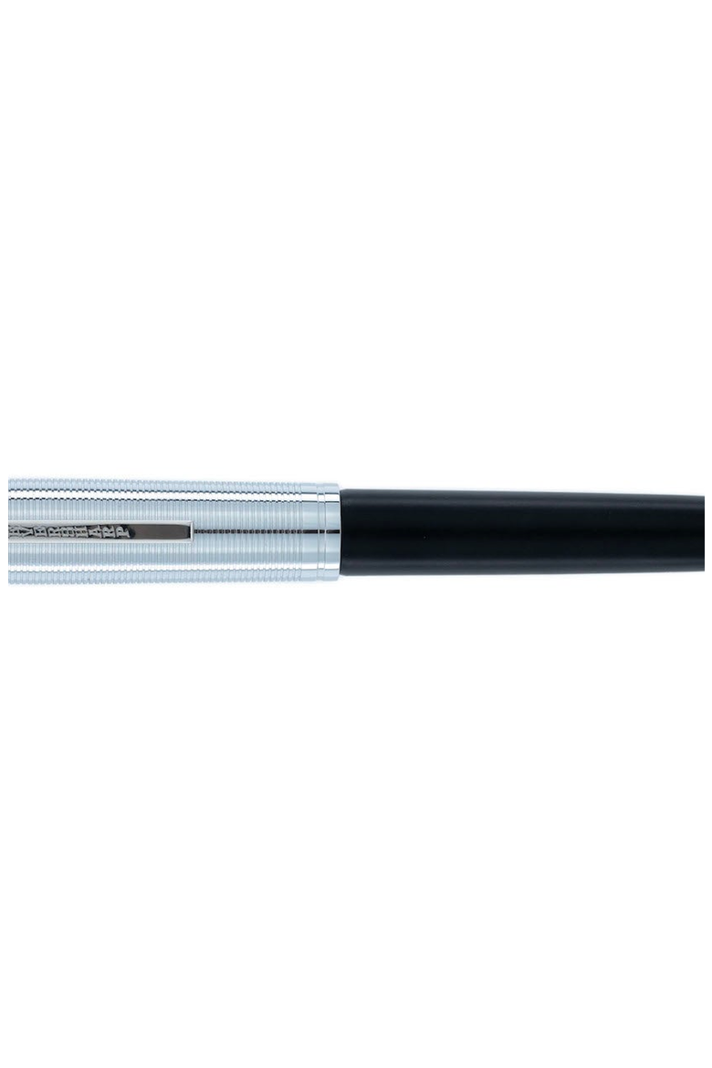 Skyline Fountain Pen, Alternate, color, Black Silver Medium