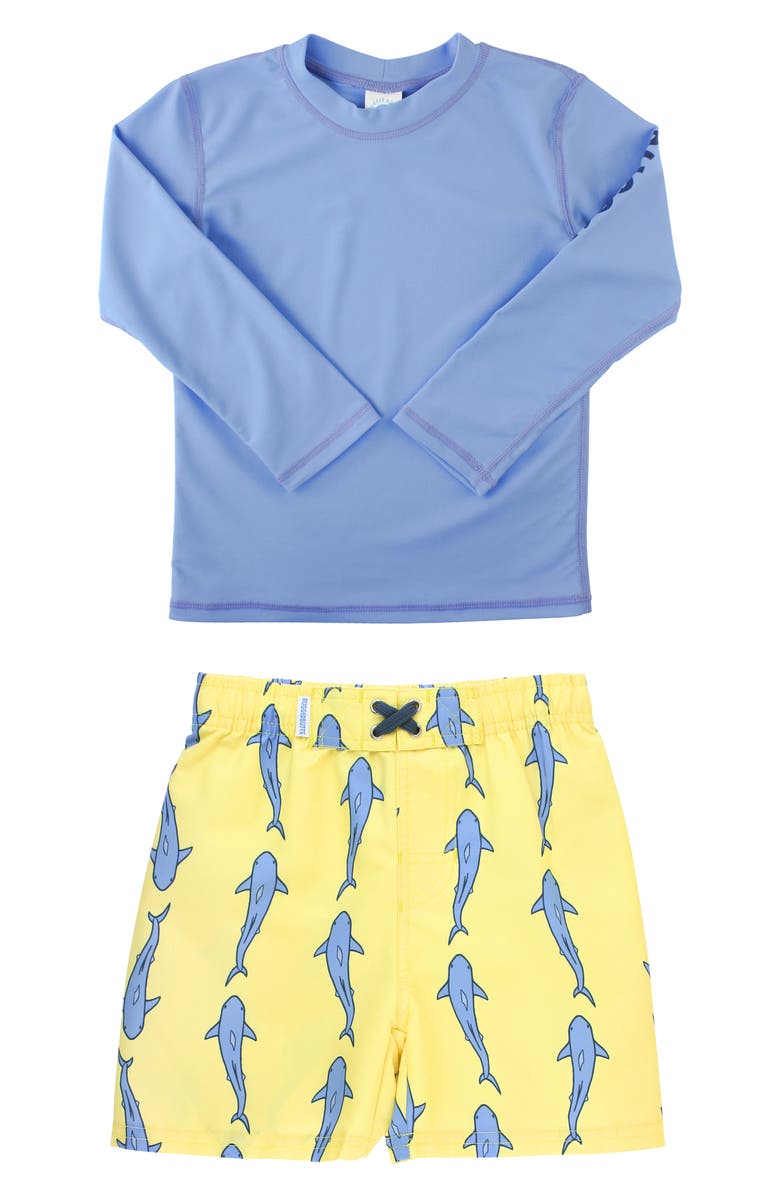 RuggedButts Two-Piece Rashguard Swimsuit, Main, color, 