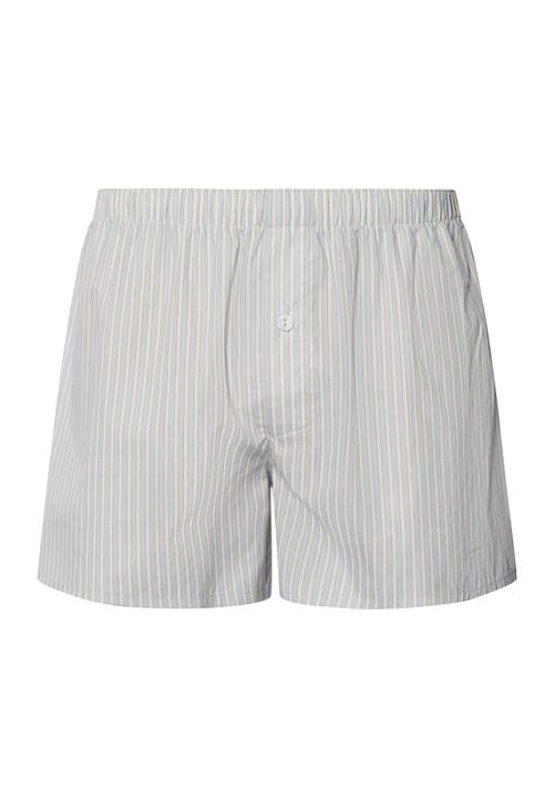 Hanro Fancy Woven Cotton Boxer In Light Stripe