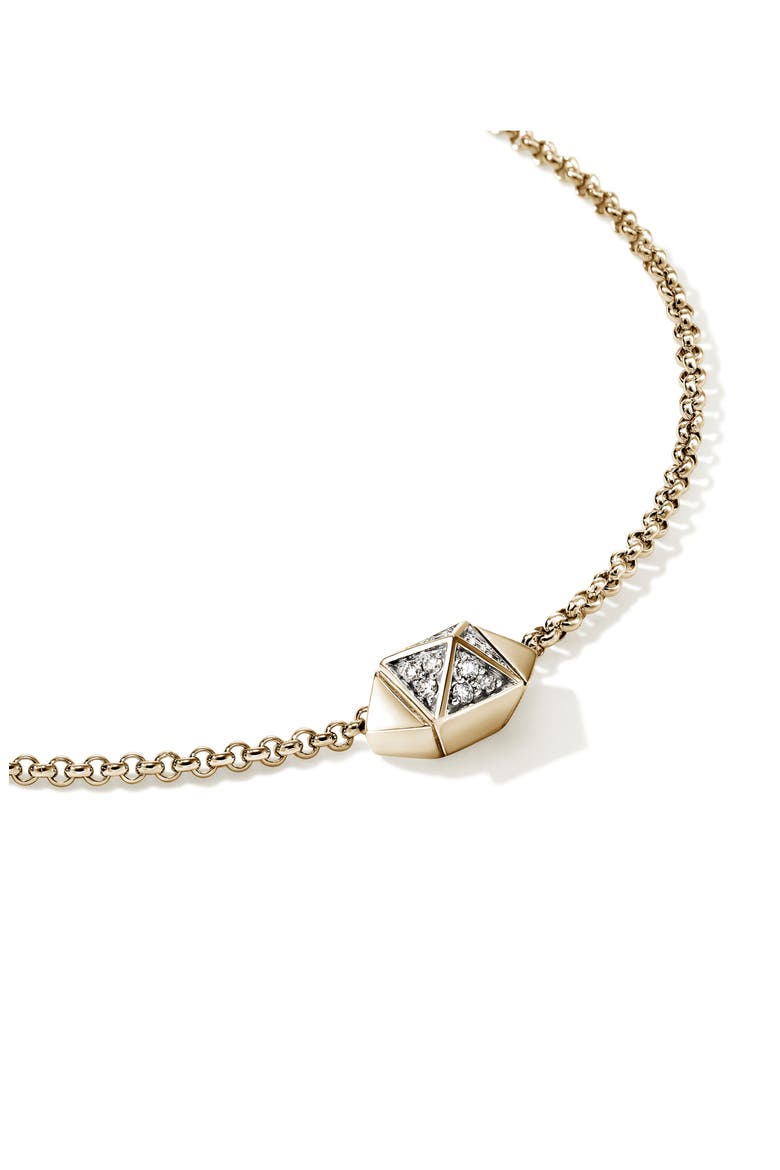 Icon Stud Pavé Diamond Pendant Necklace, Alternate, color, GOLD
