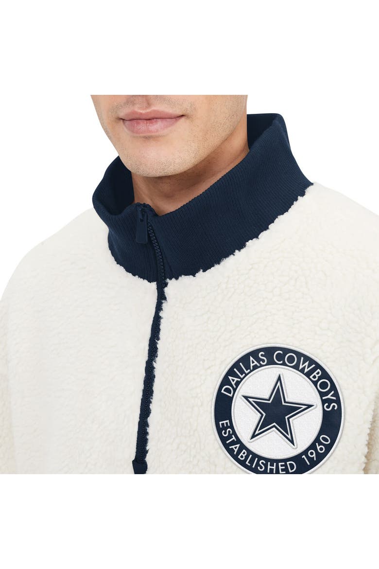 Men's Tommy Hilfiger White Dallas Cowboys Jordan Sherpa Quarter-Zip Jacket, Alternate, color, White