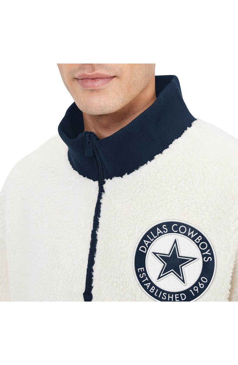 Tommy Hilfiger Men's Tommy Hilfiger White Dallas Cowboys Jordan Sherpa Quarter-Zip Jacket, Alternate, color, White