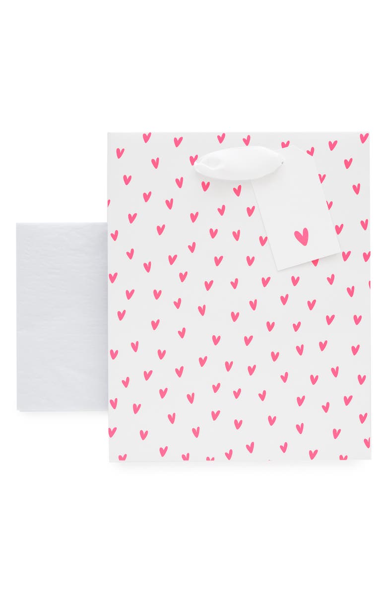 Sugar Paper Neon Heart Gift Bag Set, Alternate, color, Neon Heart