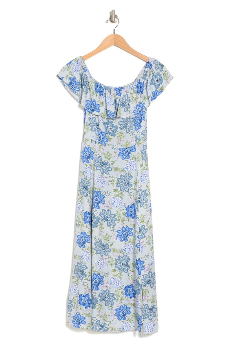 Lucky Brand Floral Off the Shoulder Midi Dress, Alternate, color,