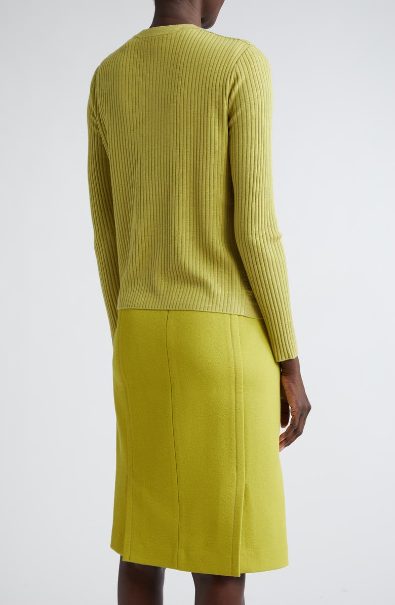 St. John Evening Sequin Rib Wool & Silk Blend Cardigan, Alternate, color, 