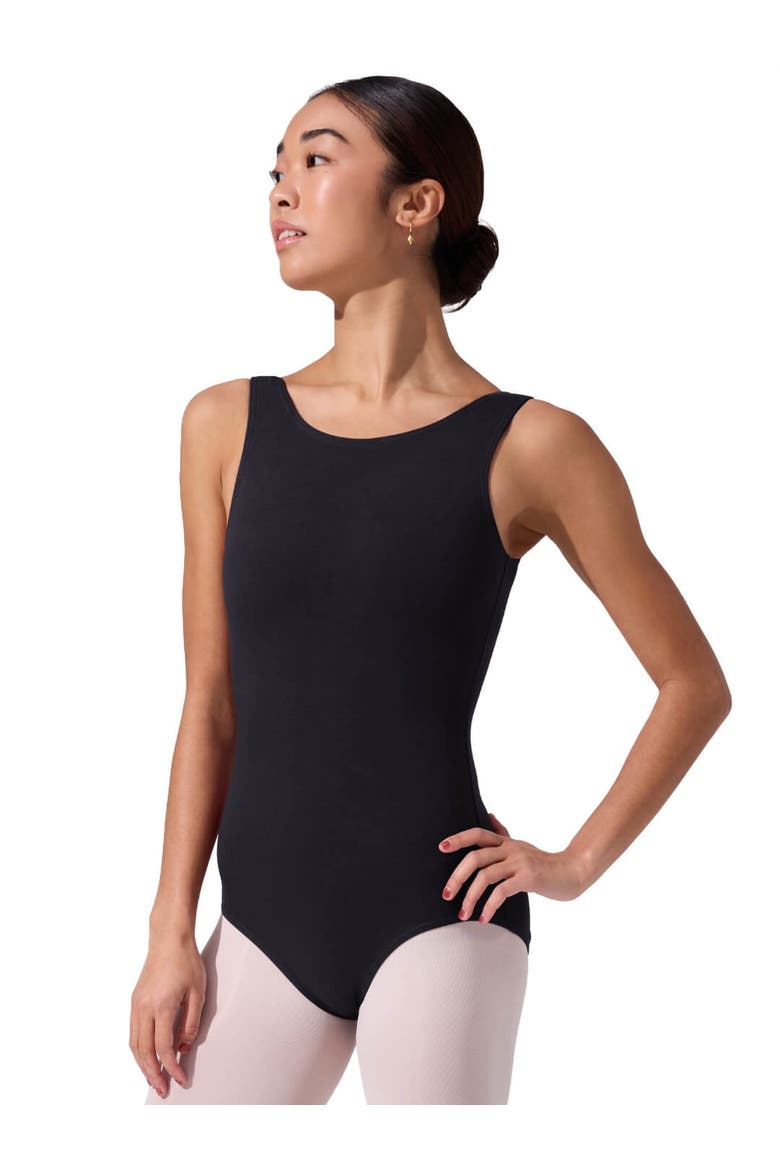 High-Neck Tank Leotard, Main, color, black