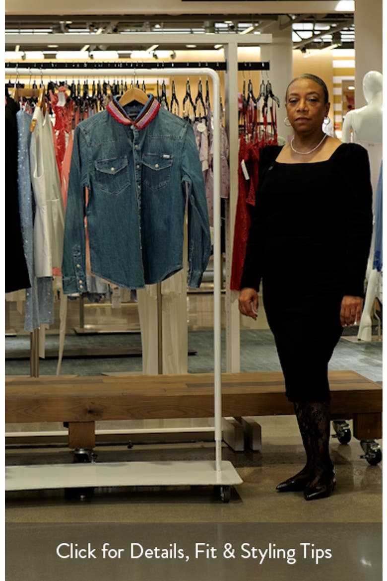 The Collar Club Denim Shirt Jacket with Removable Crochet Collar video