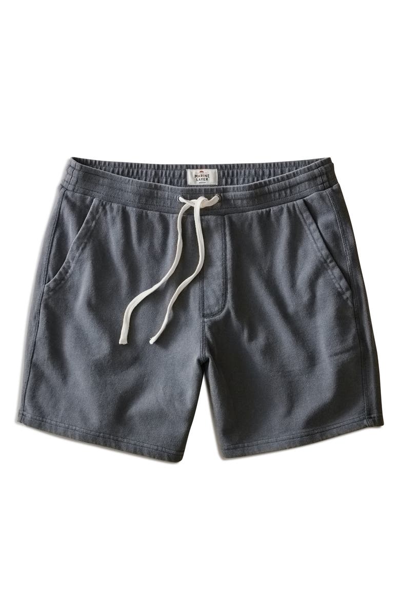 Marine Layer Cloud 9 Terry Shorts, Alternate, color, Asphalt