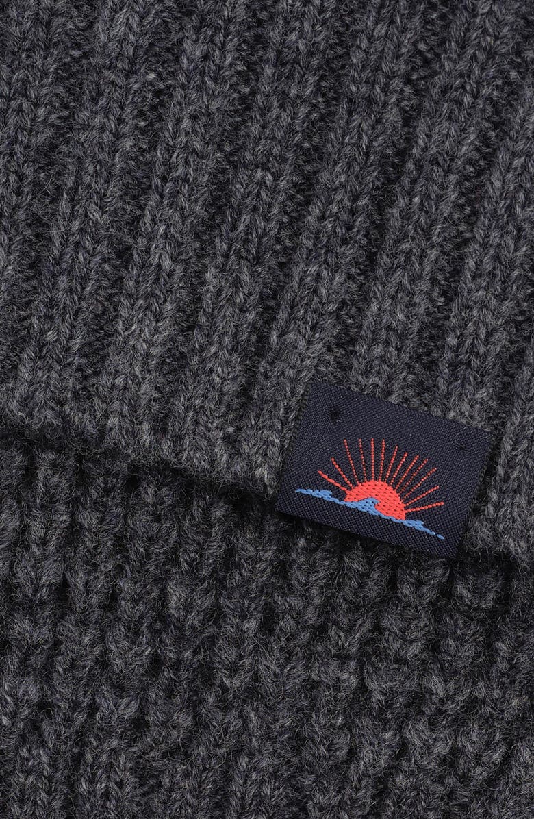 Faherty Waffle Fingerless Merino Wool Gloves, Alternate, color, Charcoal Heather