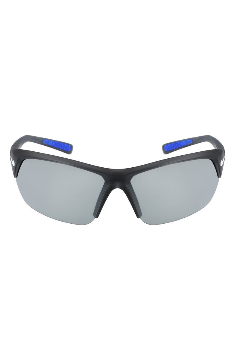 Nike Skylon Ace 69mm Rectangular Sunglasses, Main, color, Matte Grey/ Silver Mirror