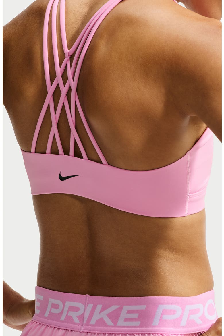 Indy Strappy Dri-FIT Low Impact Sports Bra, Alternate, color, 621 PINK RISE/BLACK
