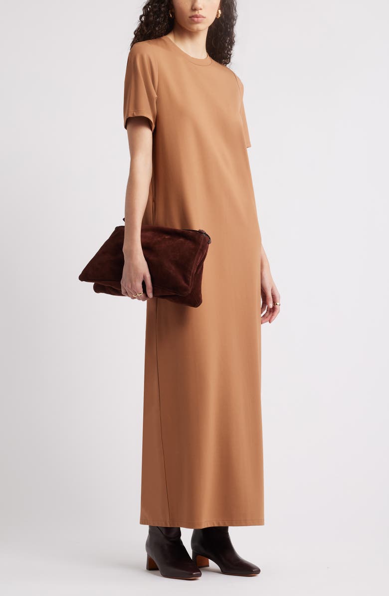 Nordstrom Ponte Maxi Dress, Alternate, color, Tan Thrush