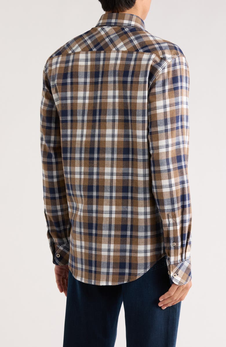 James Campbell Jenning Plaid Twill Button-Down Shirt, Alternate, color, Mocha