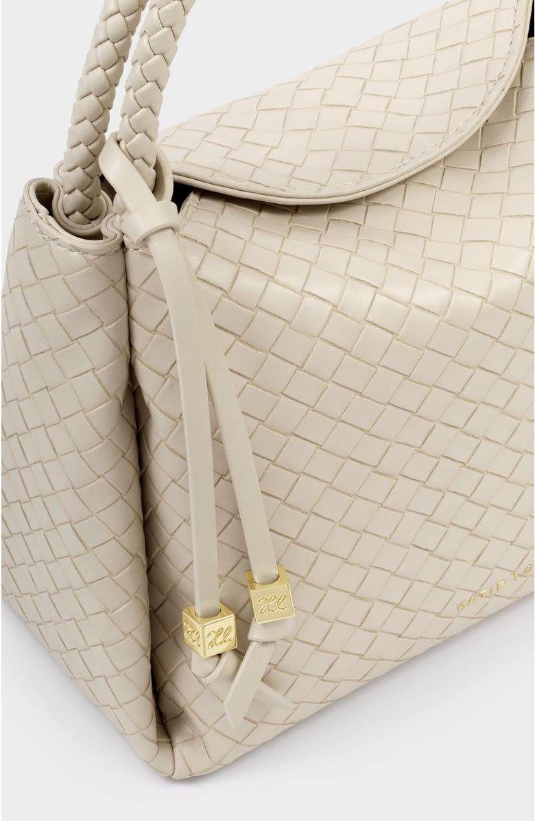 Katie Loxton Nova Woven Texture Top Handle Bag, Alternate, color, Off White