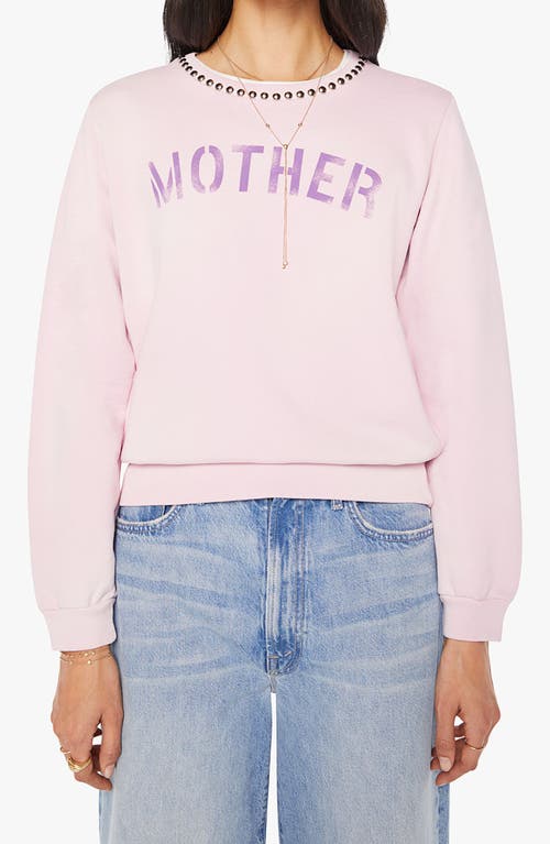 Mother The Camper Stud Sweatshirt In Pink
