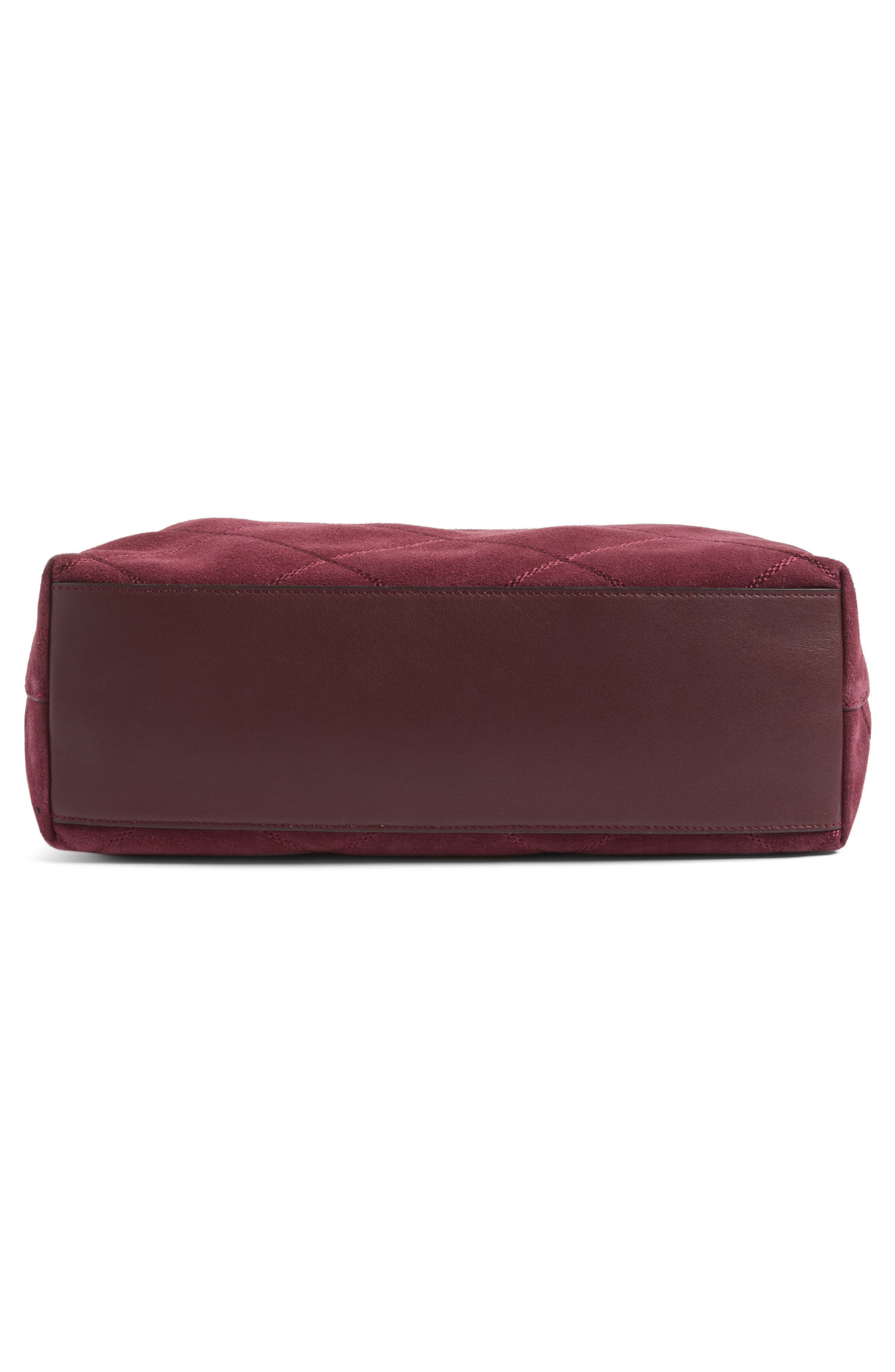 Tory Burch Frida Stitched Suede Hobo, Alternate, color, 