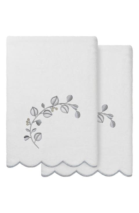 2-Piece Wild Branch Turkish Cotton Bath Towel Set