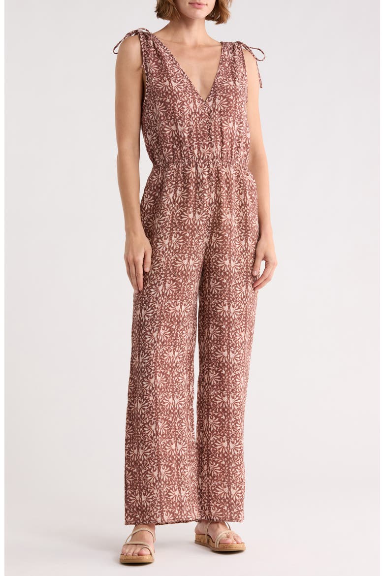 Jules Shoulder Tie Jumpsuit, Main, color, SAUSALITO SUNSET