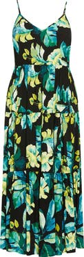 City Chic Tropical Print Maxi Sundress
